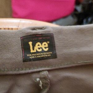 Lee Wide Botton Slacks with Black Tag and Gold Logo